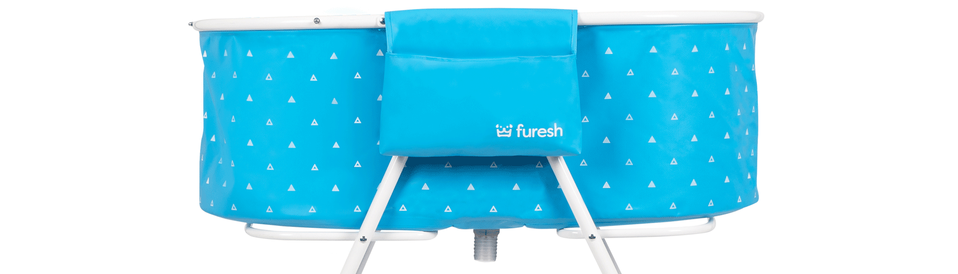 Blue Furesh portable and folding grooming tub
